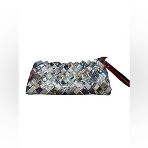 Nahui Ollin Womens Zipper Clutch Wristlet 9.5" x 4.5" Recycled Wrapper
